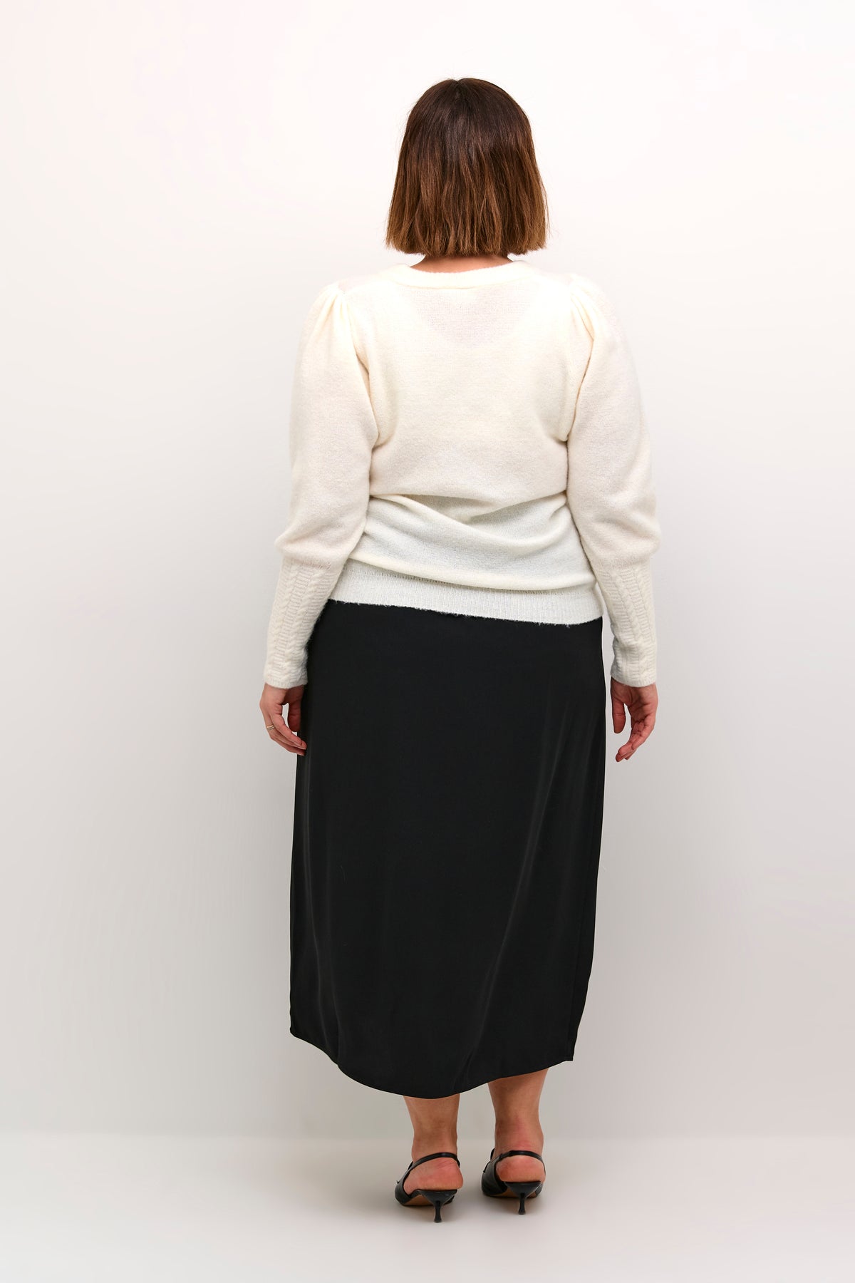 Kaffe Curve Amalia Knit Jumper in Cream