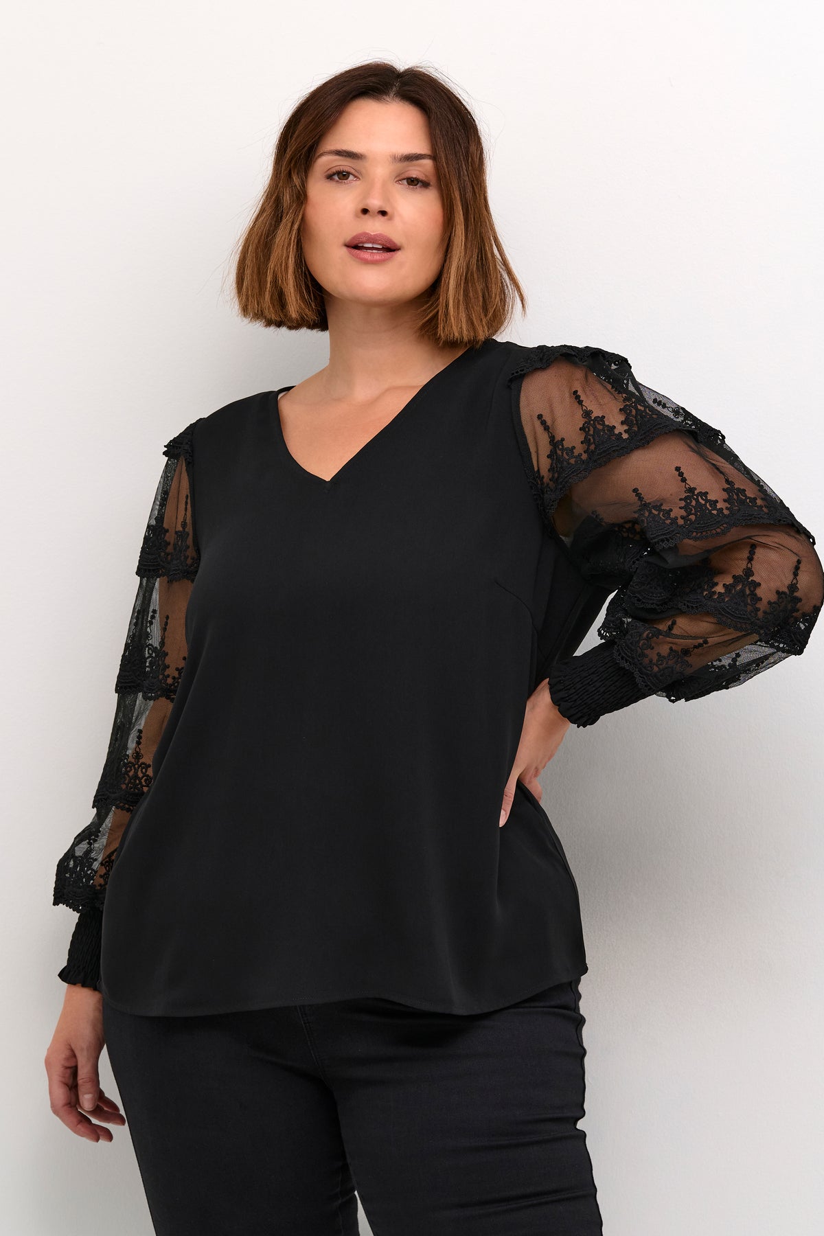 Kaffe Curve Ellis Blouse in Black