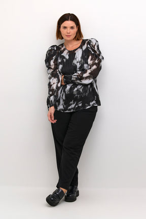 Kaffe Curve Liva Blouse in Black