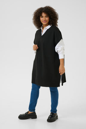 Kaffe Curve Annett Poncho in Black