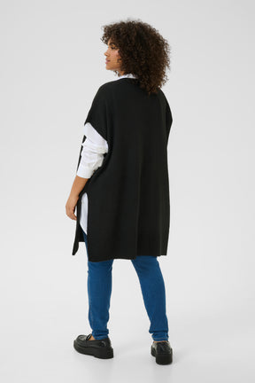 Kaffe Curve Annett Poncho in Black