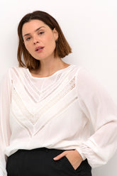 Kaffe Curve Elina Blouse in White