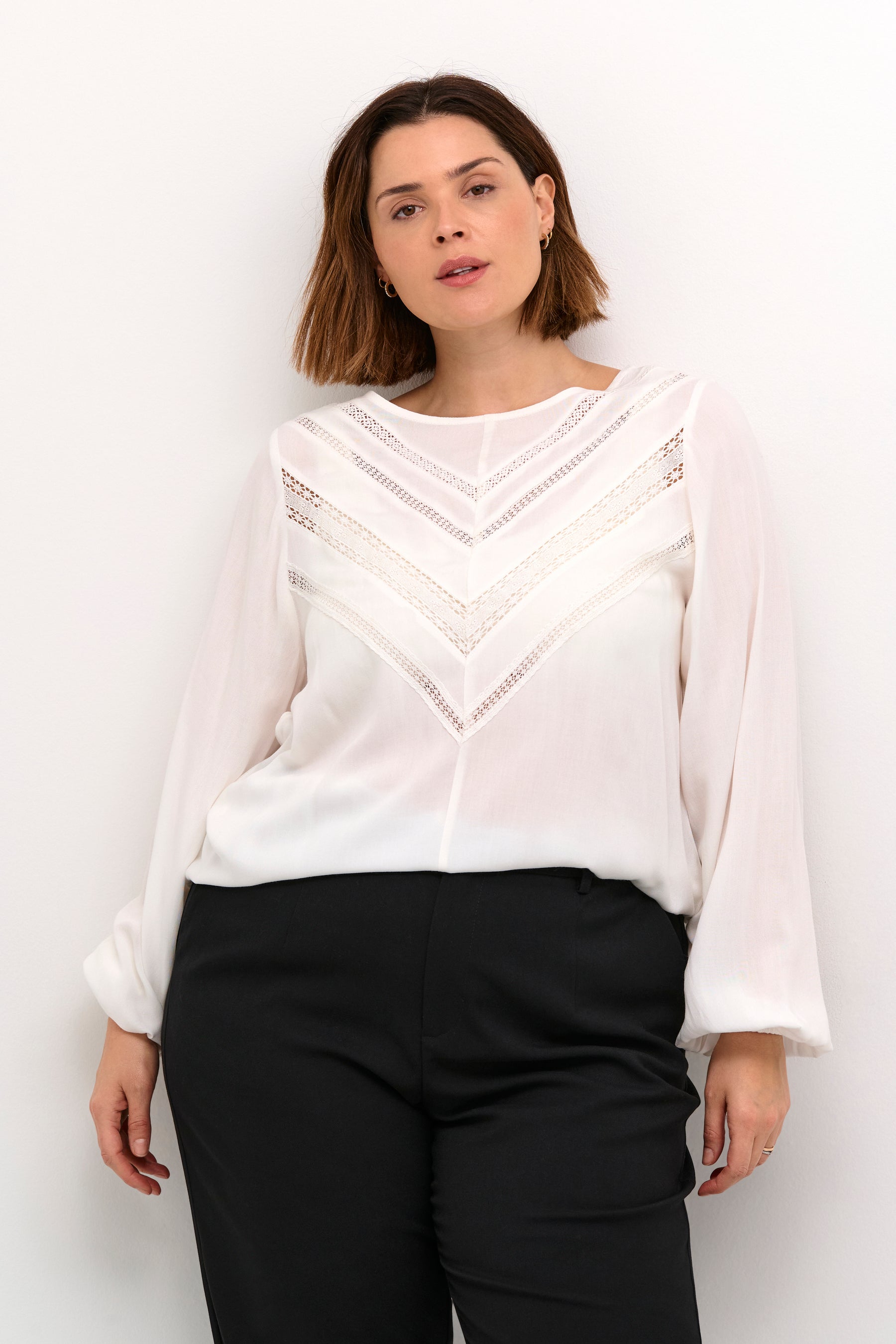 Kaffe Curve Elina Blouse in White