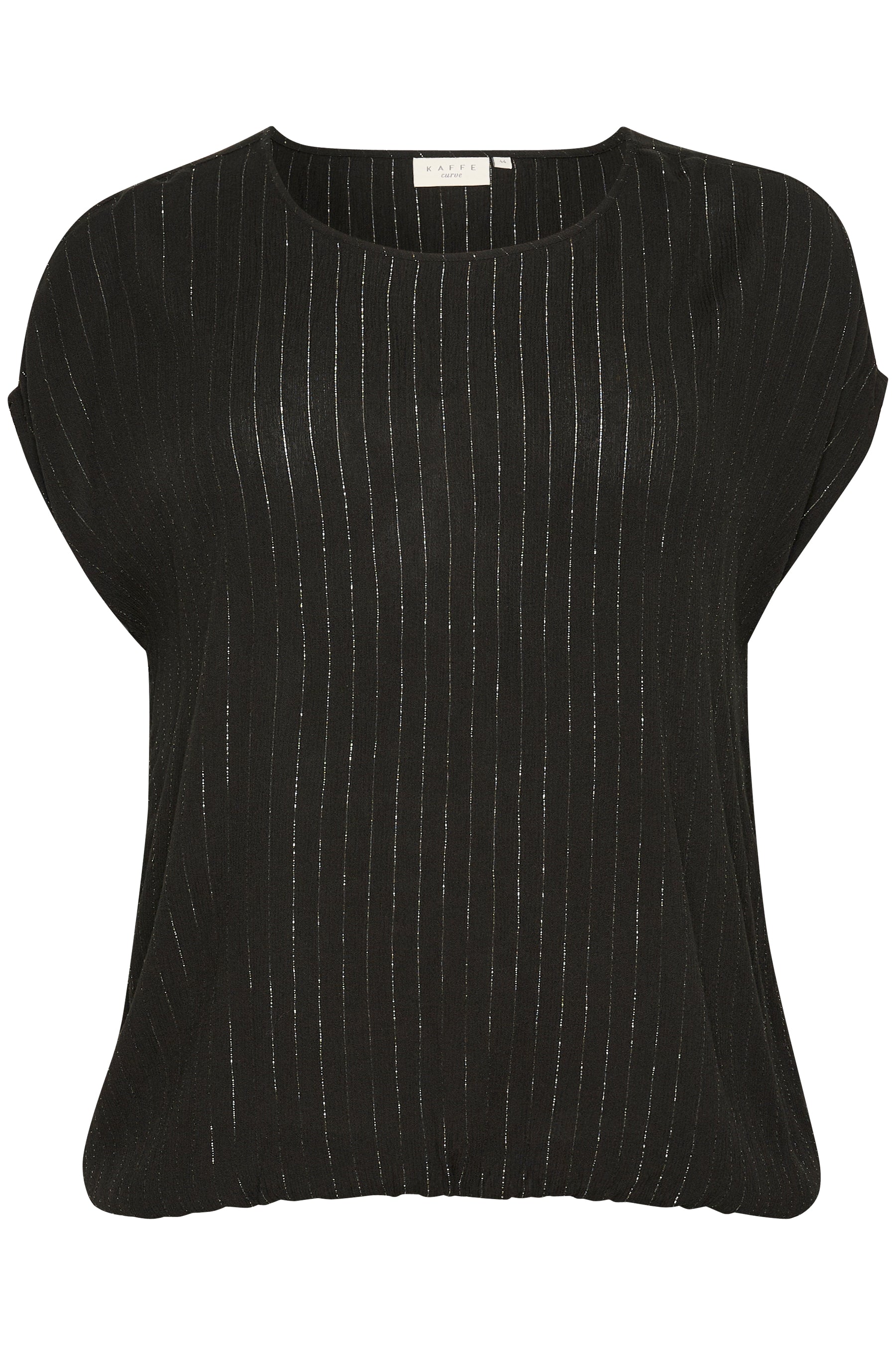 Kaffe Curve Stanley Blouse in Black with Silver Pinstripe