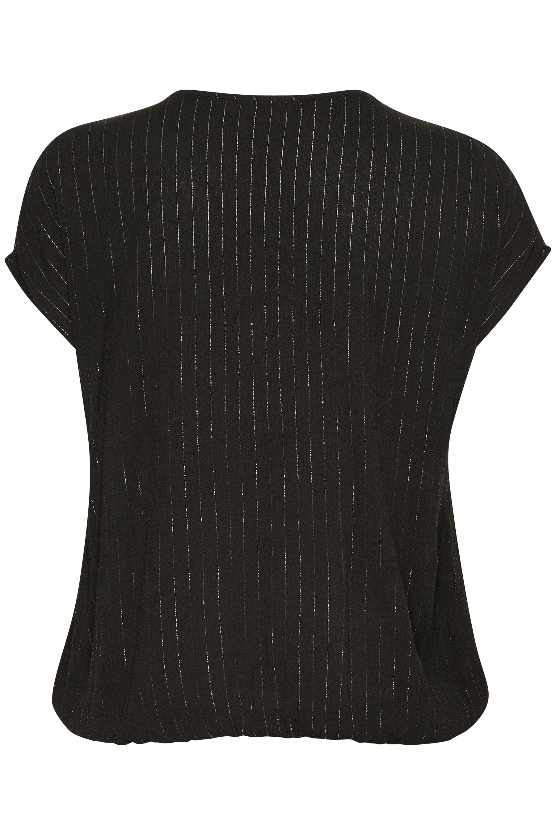 Kaffe Curve Stanley Blouse in Black with Silver Pinstripe