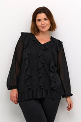 Kaffe Curve Ninni Blouse in Black