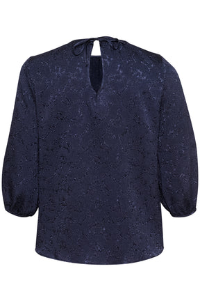 Kaffe Curve Laureen Blouse in Navy