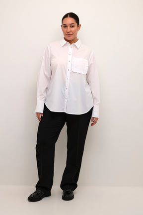 Kaffe Curve Elna White Shirt with Pocket