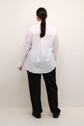 Kaffe Curve Elna White Shirt with Pocket