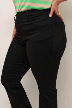 Kaffe Curve Dina Bootcut Jeans in Black