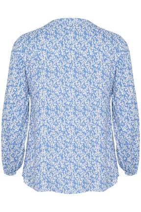 Kaffe Curve Mahlena Blouse in Blue