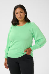 Kaffe Curve Lizzy Knit Jumper in Green