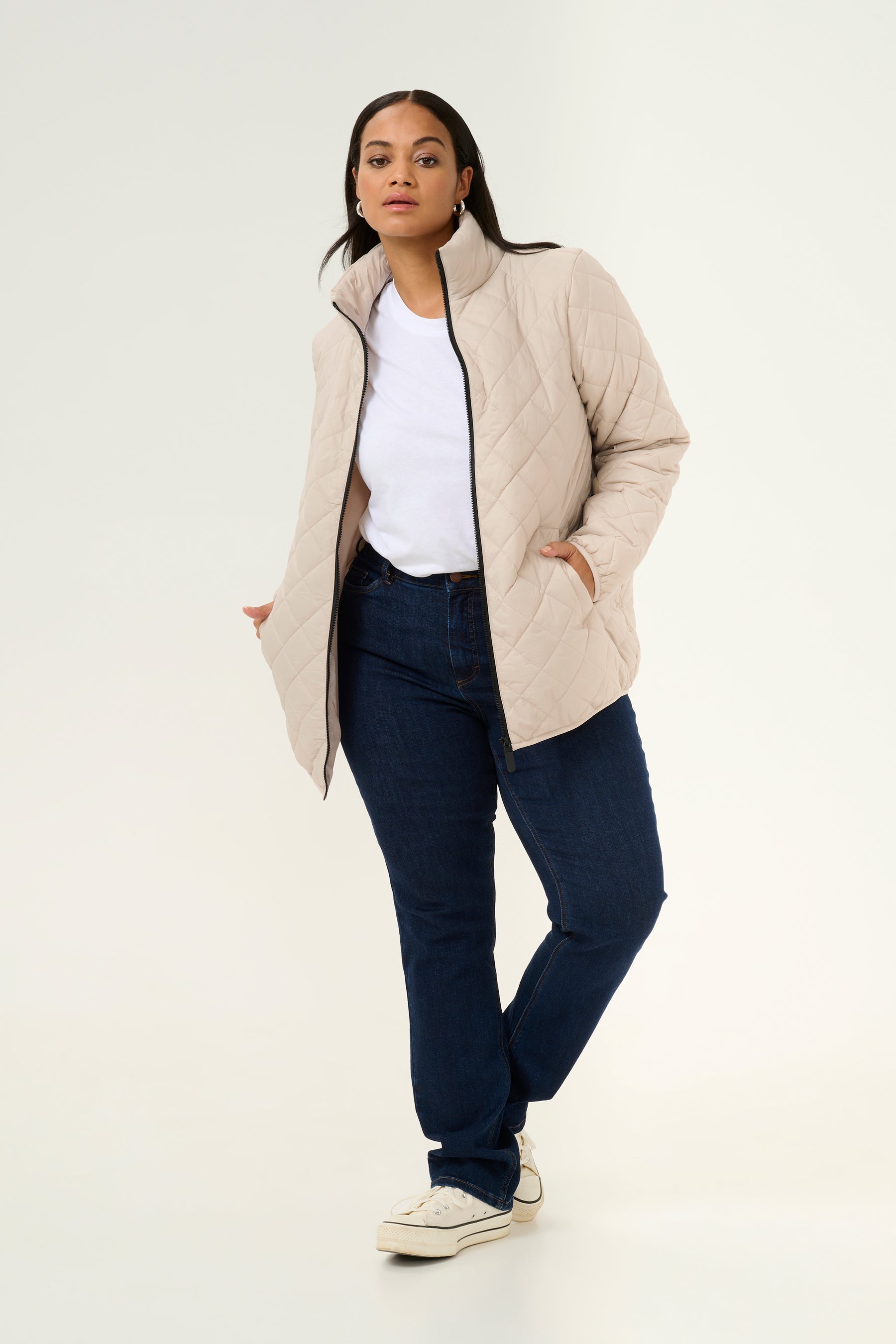 Kaffe Curve Moreen Jacket in Beige