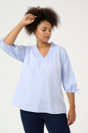 Kaffe Curve Tiara Blouse in Blue