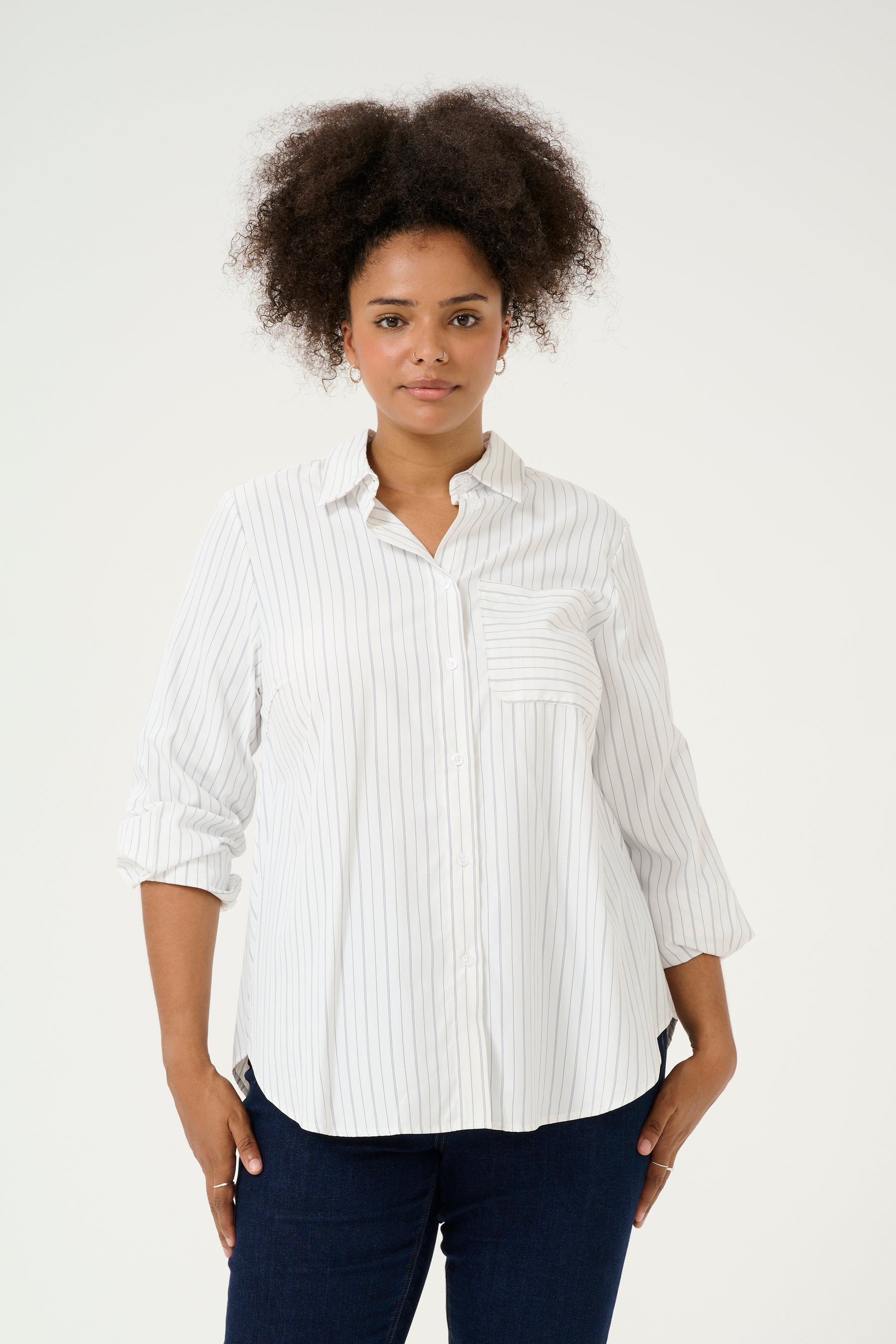 Kaffe Curve Tiara Shirt in White