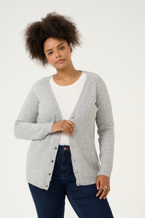 Kaffe Curve Sylvia Cardigan in Grey