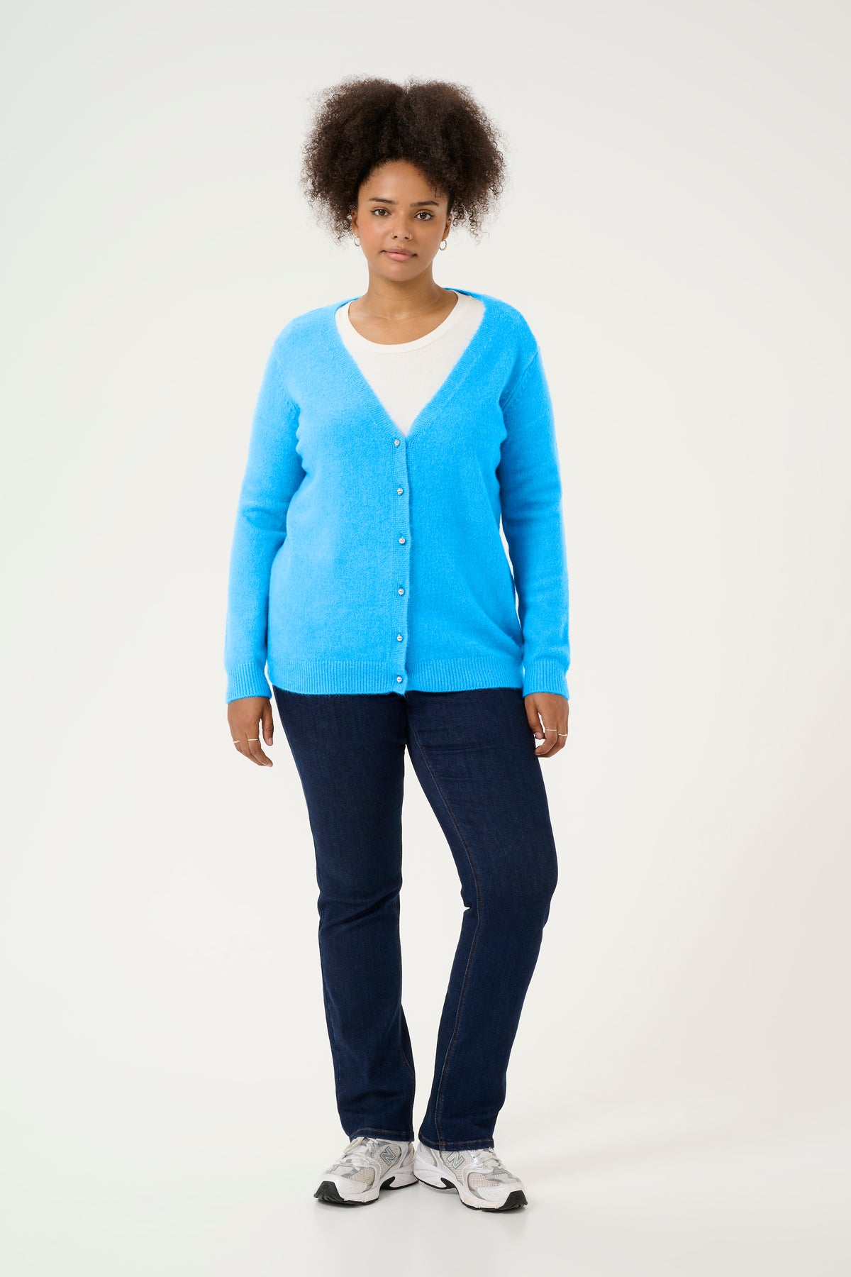 Kaffe Curve Sylvia Cardigan in Blue