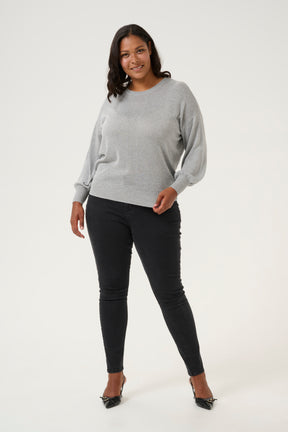 Kaffe Curve Ankia Knit Jumper in Grey