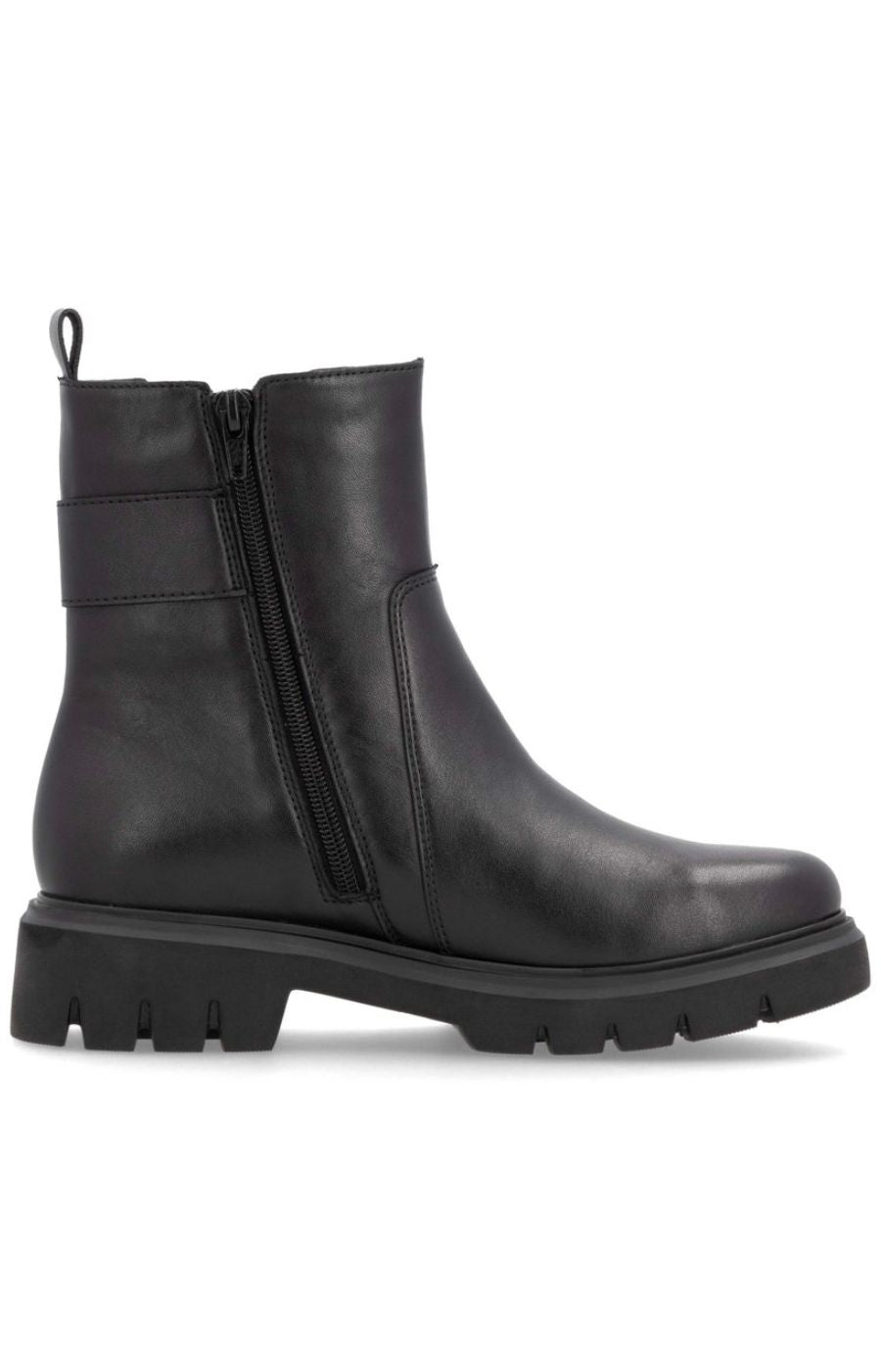 Remonte Black Chelsea Boot with Buckle