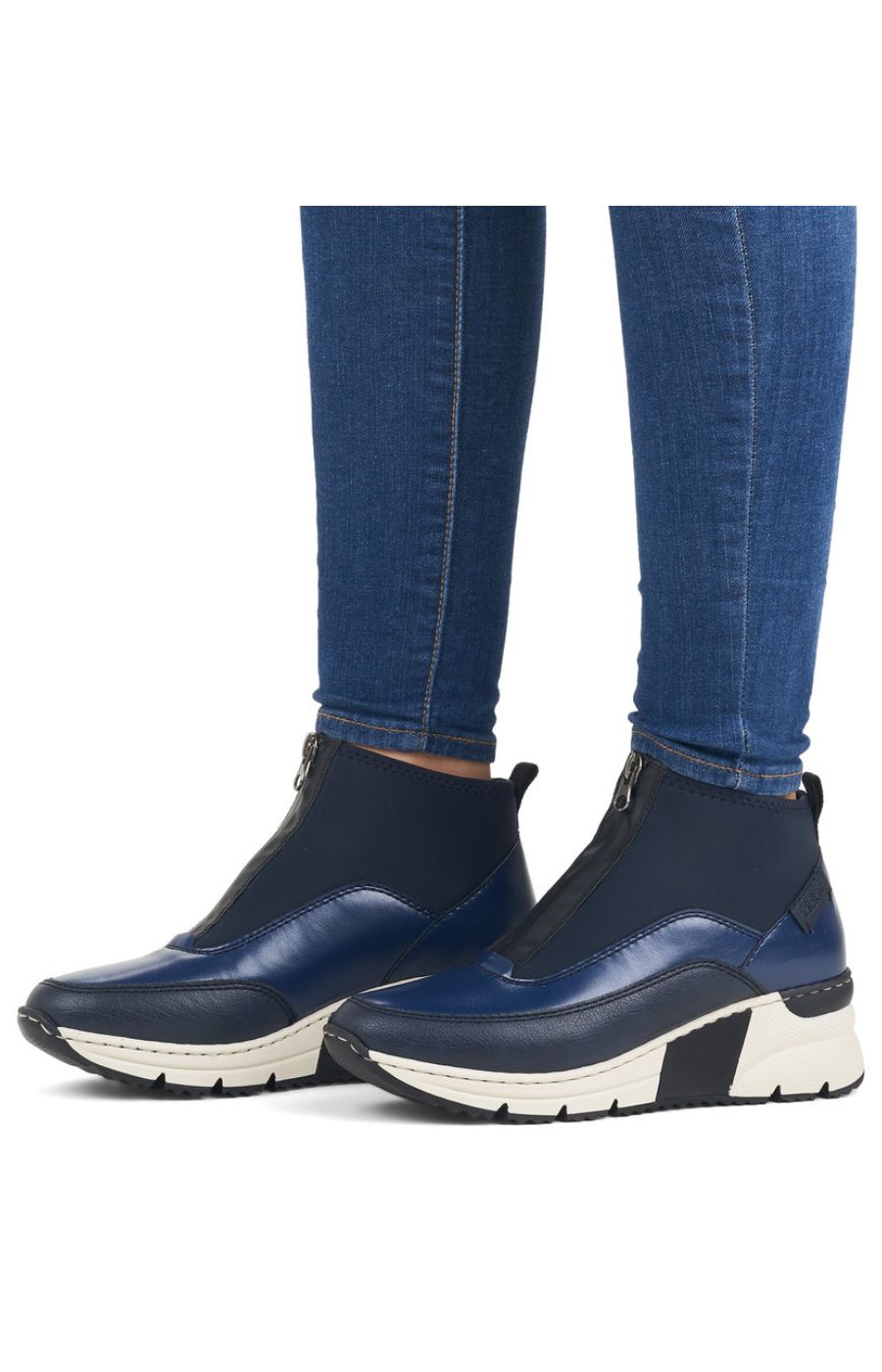 Rieker Zip Wedge Trainer in Blue