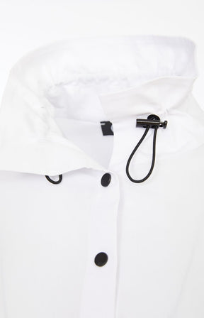 Ora Black Button White Shirt