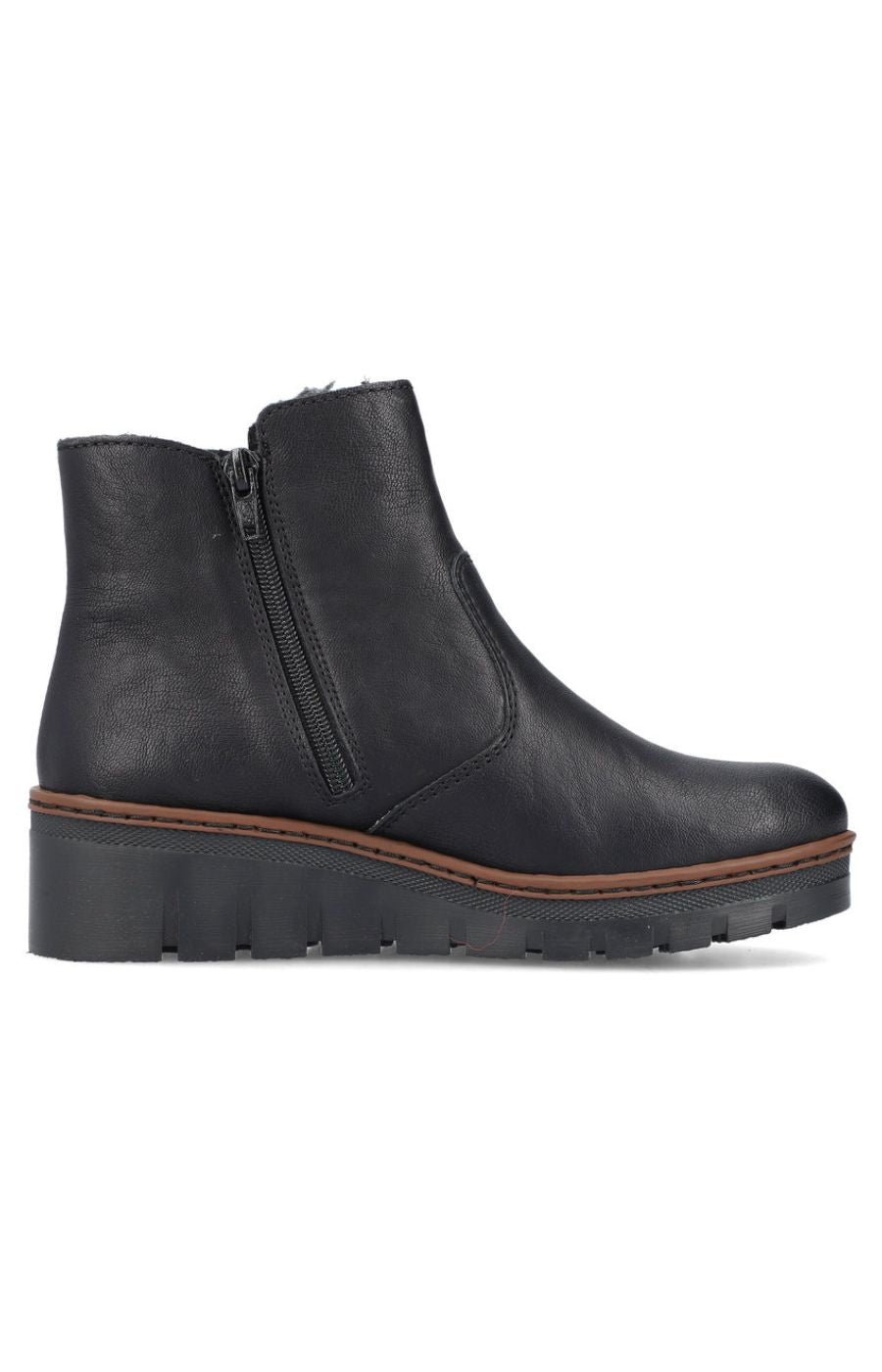 Rieker Boots with Platform Sole in Black