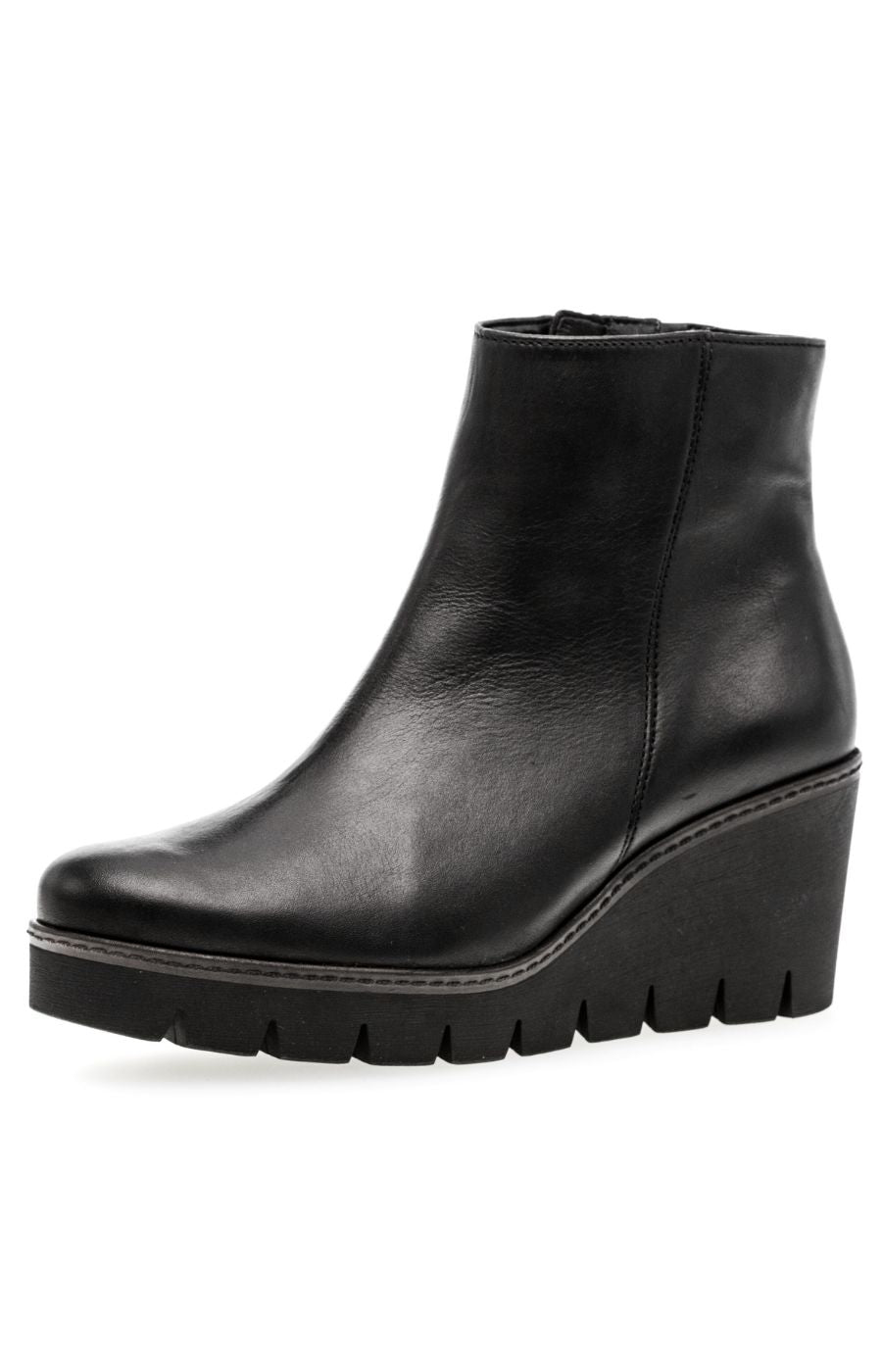 Gabor Wedge Heel Ankle Boots in Black