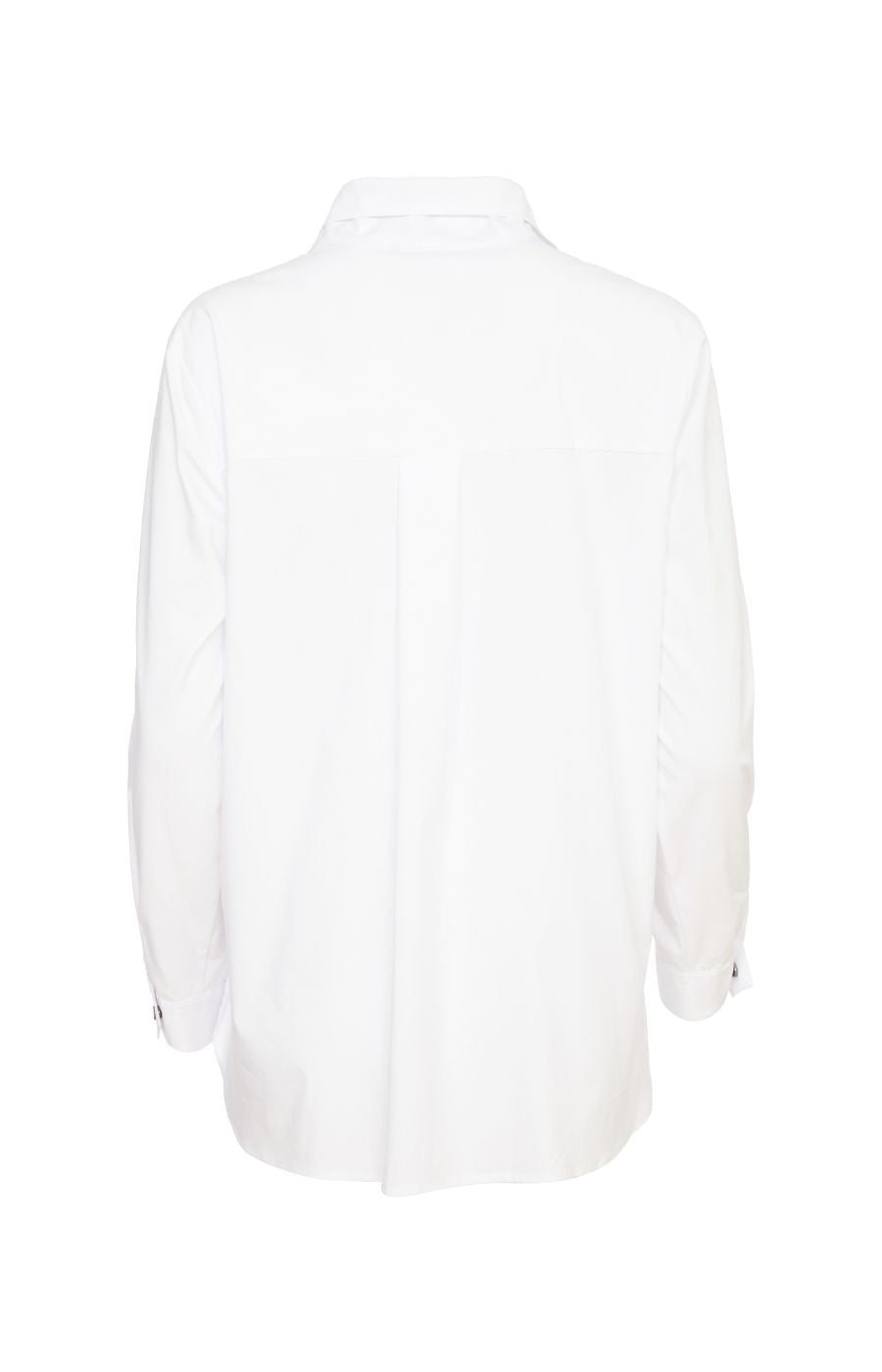 Ora Black Button White Shirt