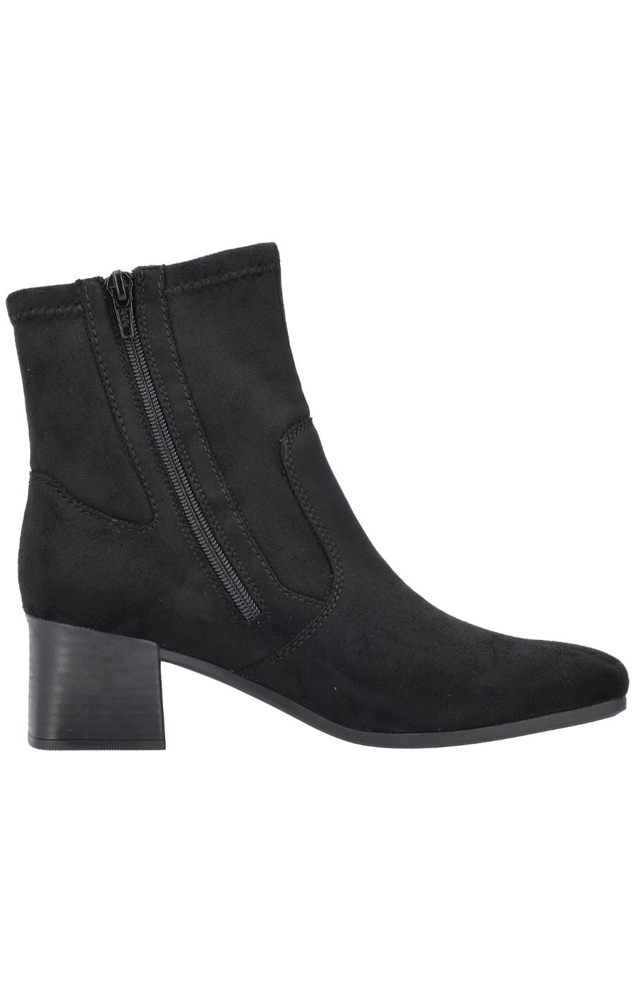 Rieker Block Heel Ankle Boot in Black