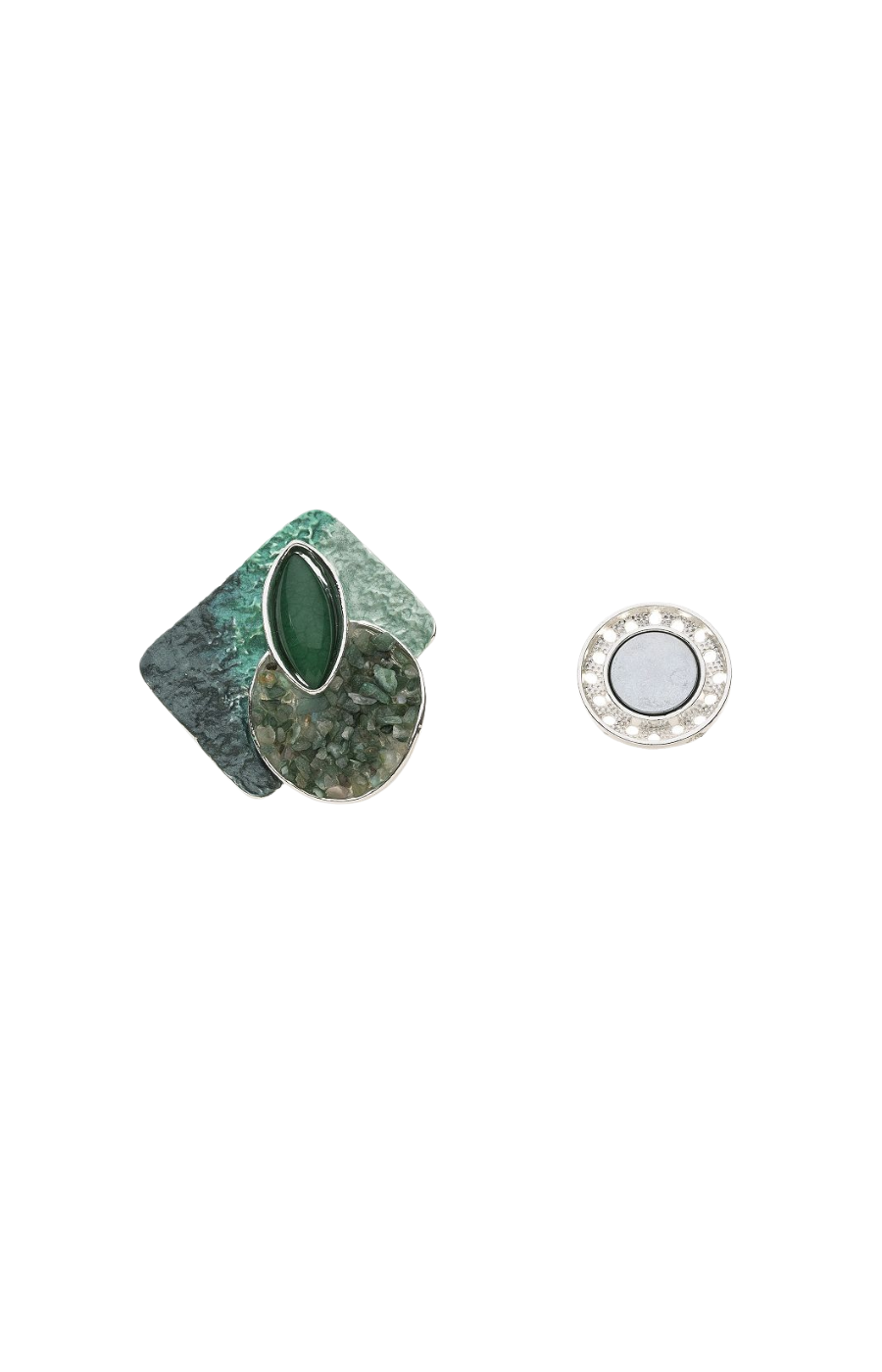 Daisy Magnetic Brooch in Green