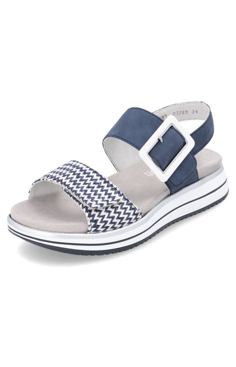 Remonte Sandal in Navy/Silver