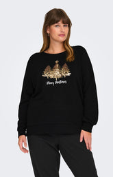 Only Carmakoma Gold X-Mas Tree Sweatshirt