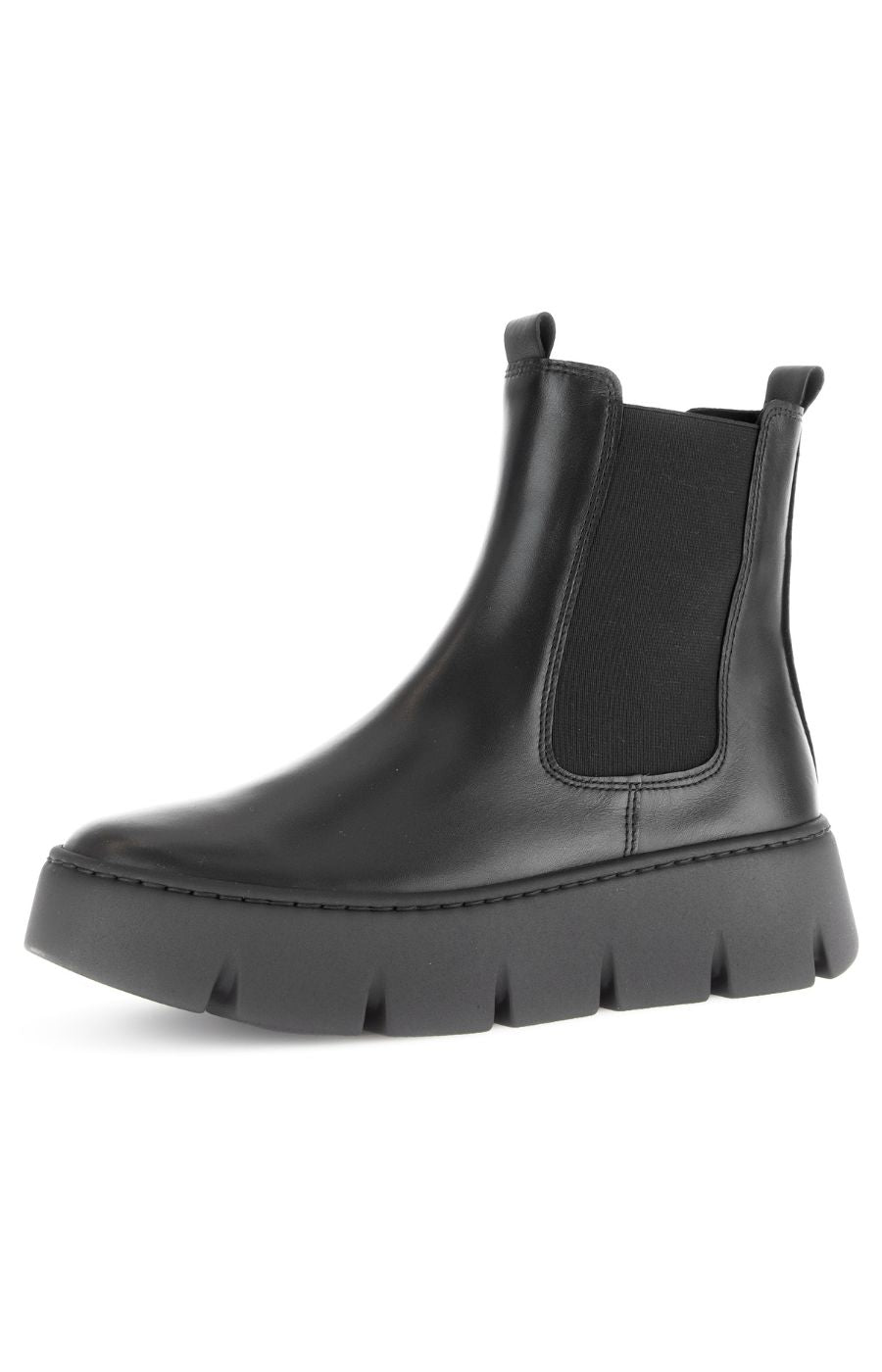 Gabor Black Leather Chelsea Boot