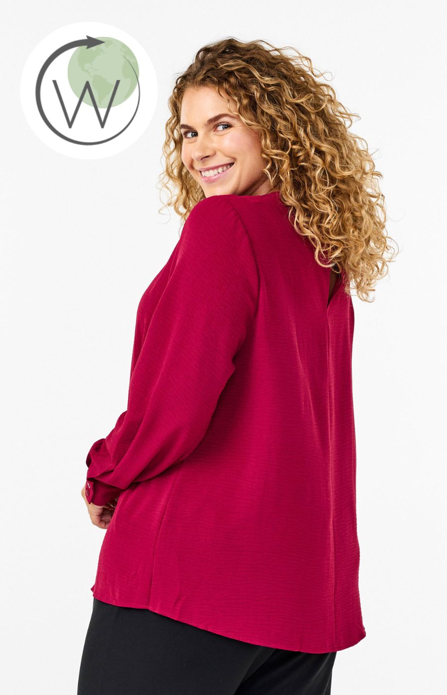 Zizzi Kamma Blouse in Red