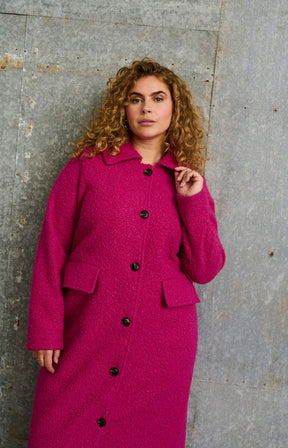 Kaffe Curve Annelene Coat in Pink