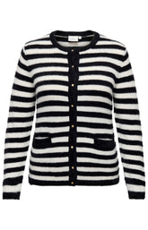 Only Carmakoma Cassa Cardigan in Black/White