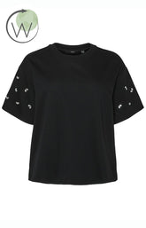 Vero Moda Curve Dora T-Shirt in Black