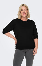 Only Carmakoma Mella Knit Top in Black