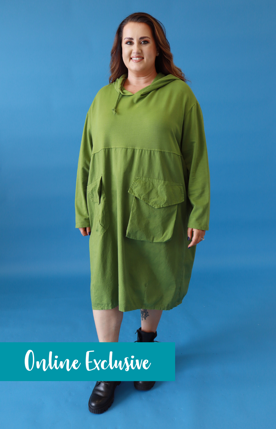 Philomena Cotton Dress in Green