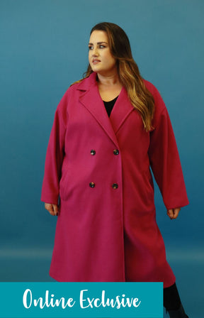 Sabrina Longline Jacket in Magenta