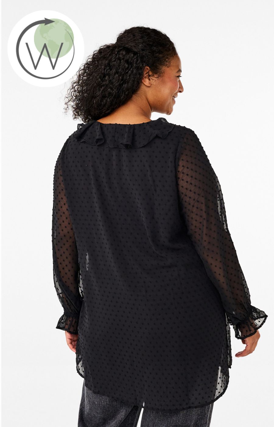 Zizzi Silvia Tunic in Black