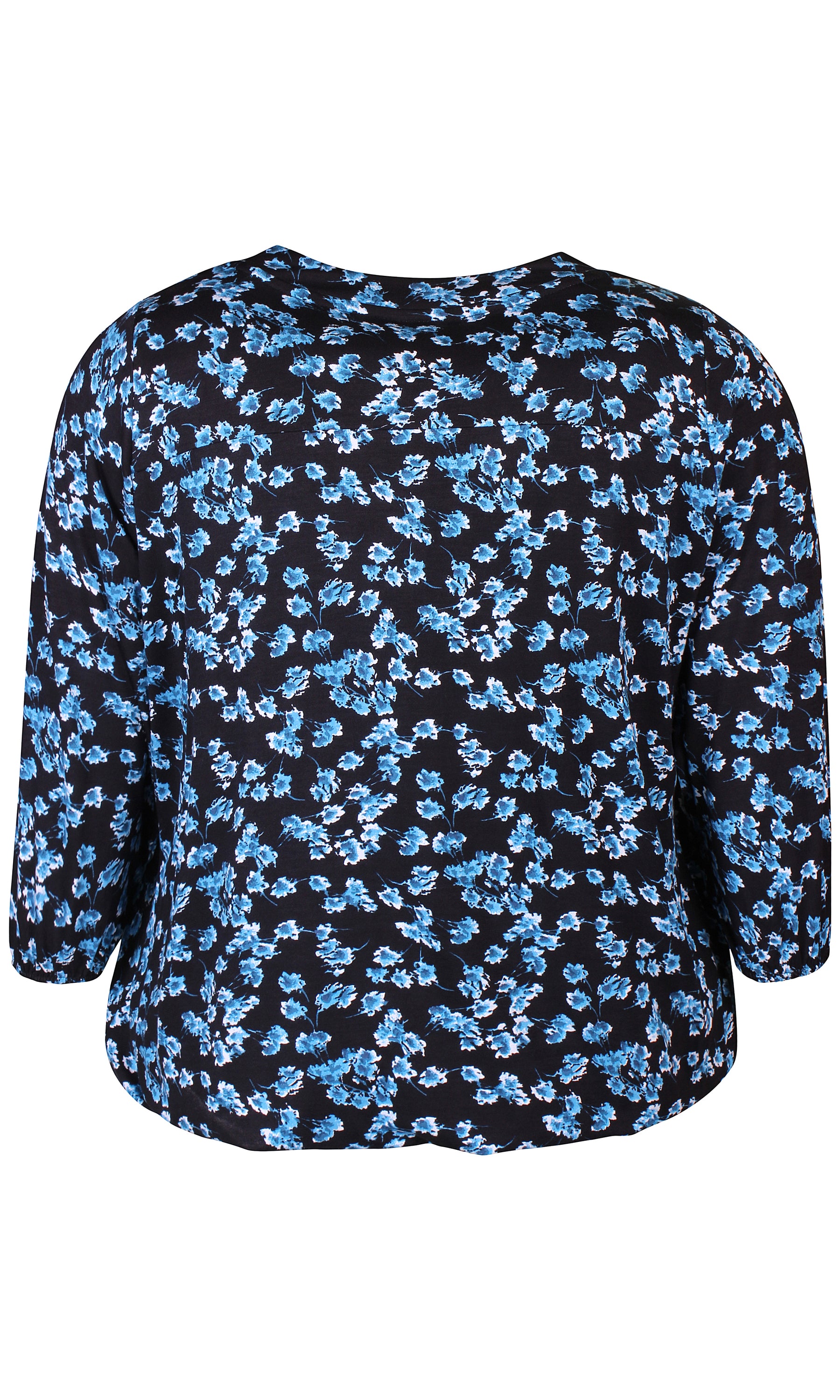 Zhenzi Sylva Blouse with Blue Flowers