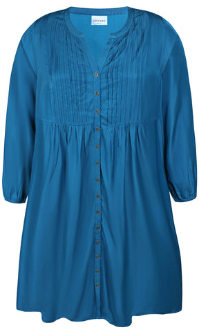 Zhenzi Legacy Shirt Dress in Teal