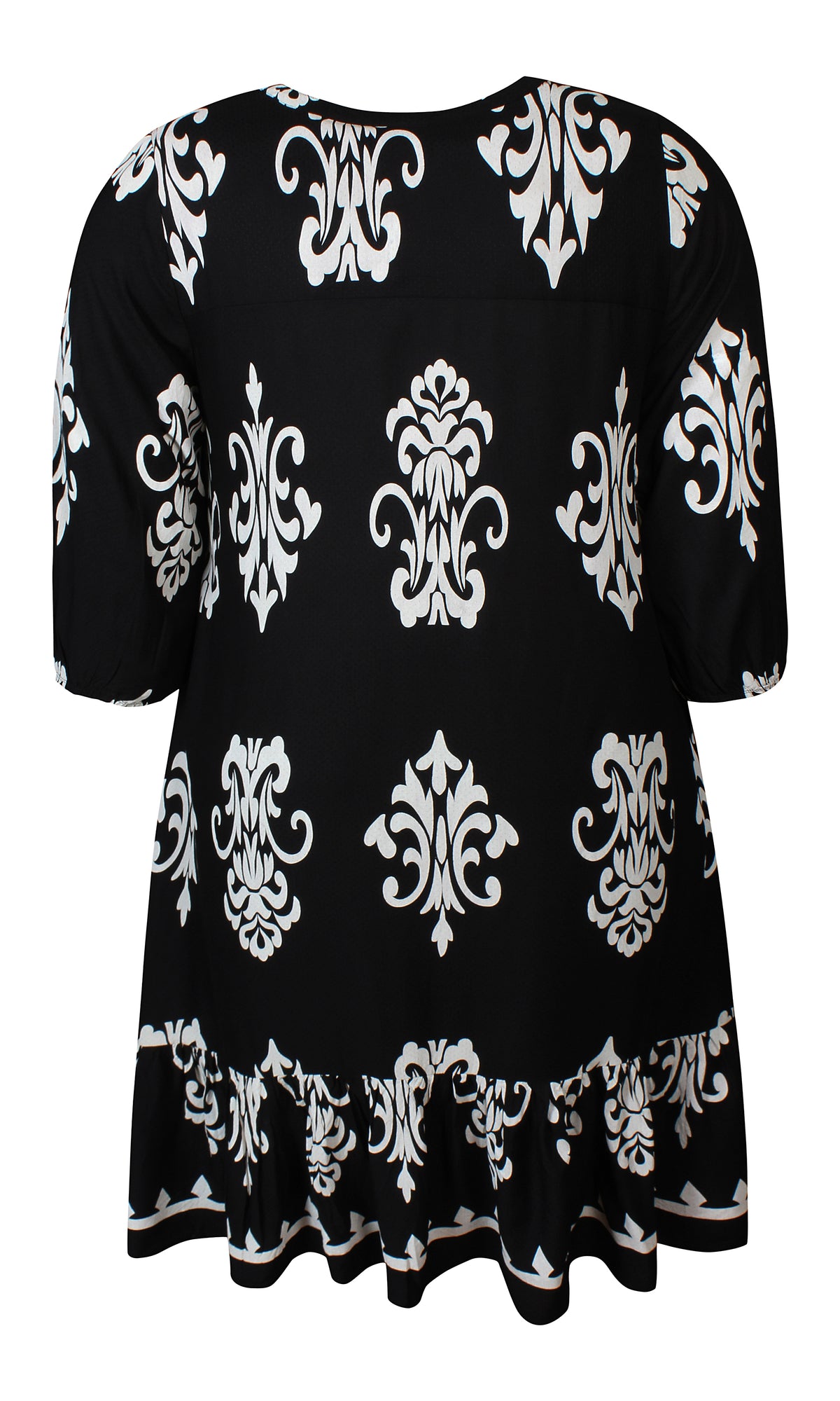 Zhenzi Bird Shirt Dress in Black