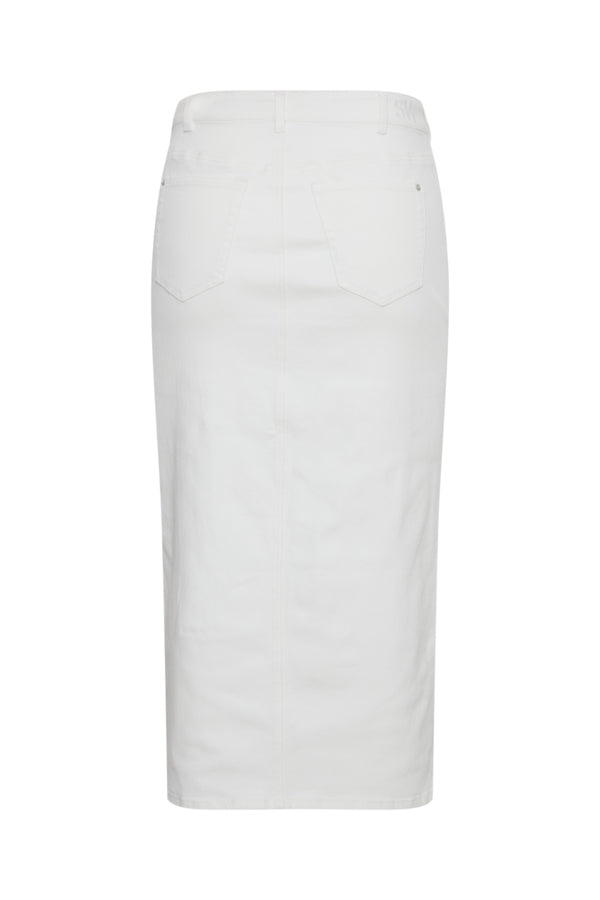 Simple Wish Winner Skirt in White Denim