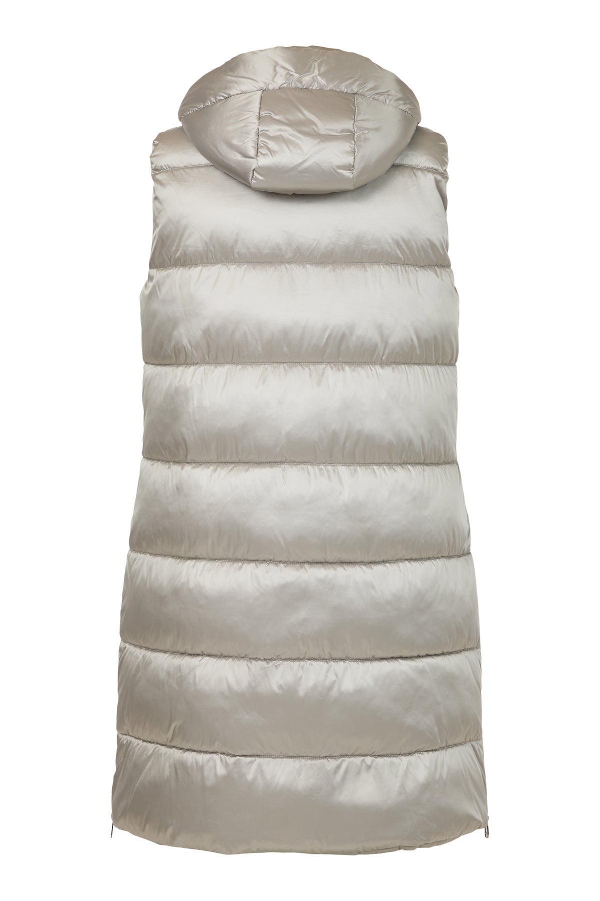 Frandsen Padded Longline Gilet in Silver