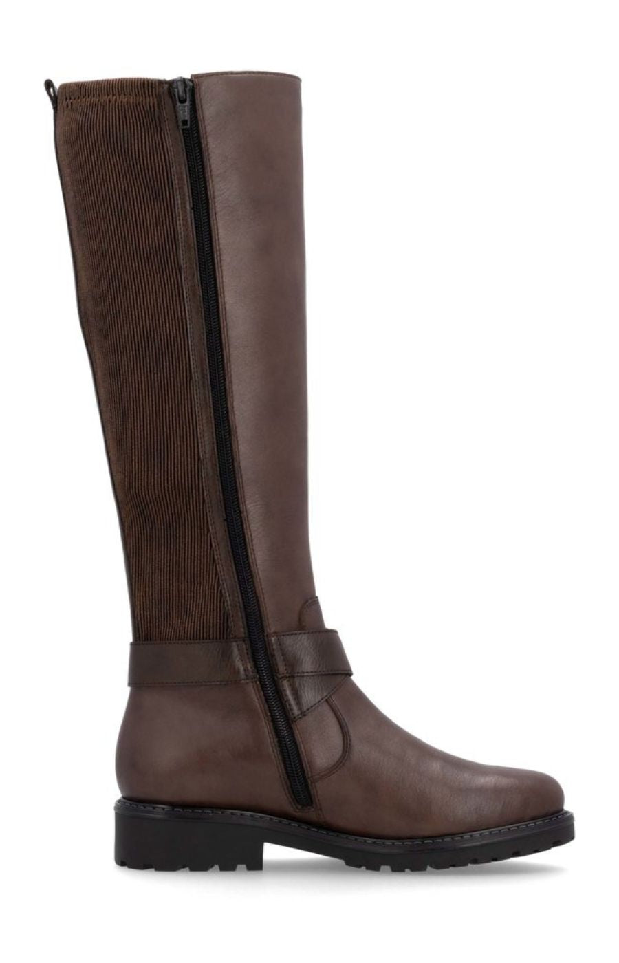 Remonte Knee High Buckle Boot in Brown