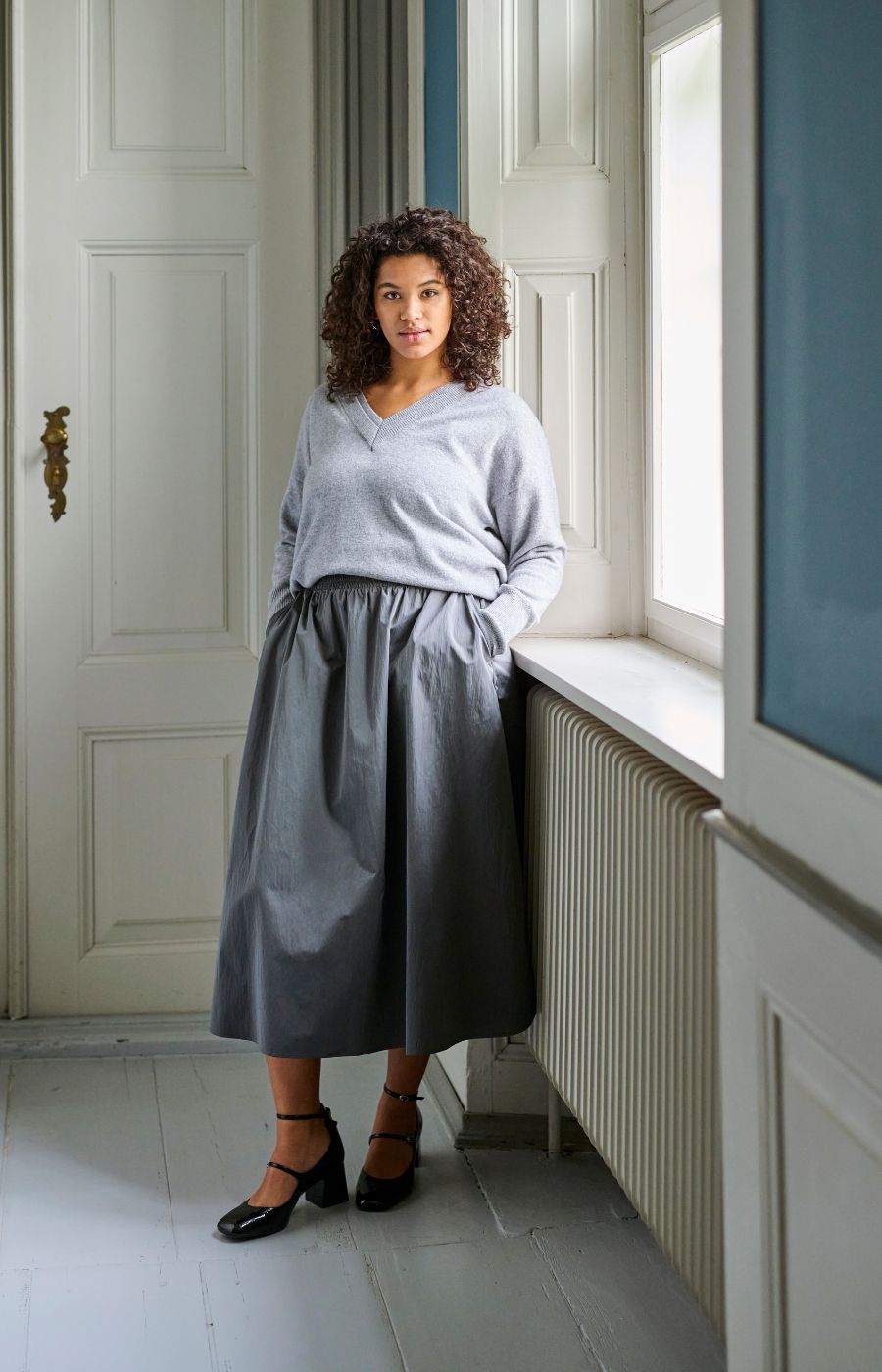 Kaffe Curve Luno Jumper in Grey