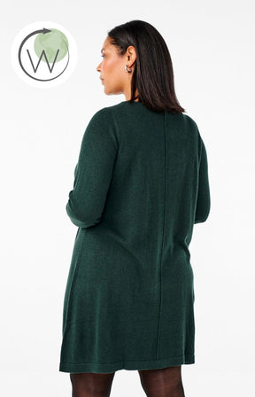 Zizzi Shape Knit Dress in Green