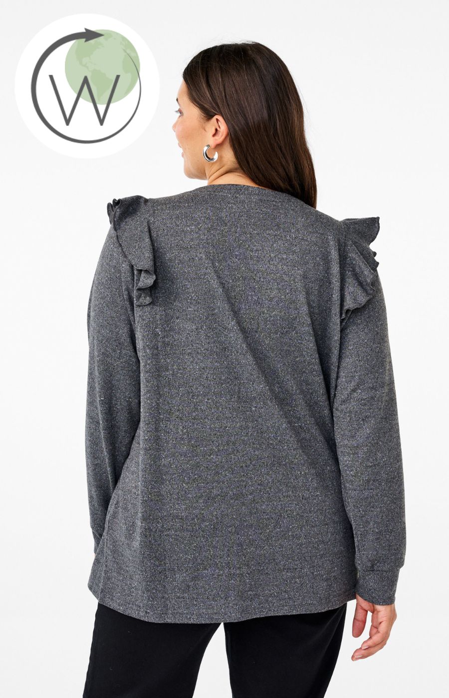 Zizzi Lucca Top in Grey